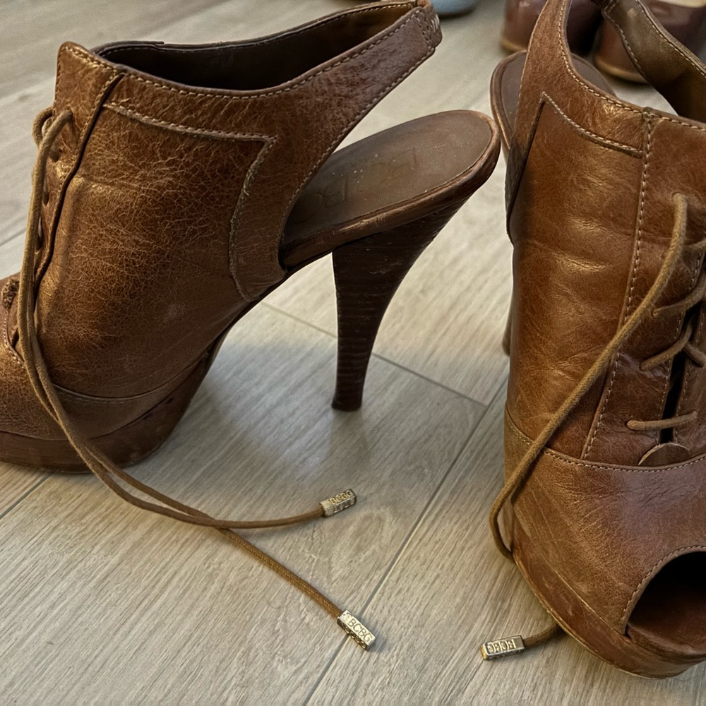 BCBG brown booties. Very cute boots. Still have some miles to go!